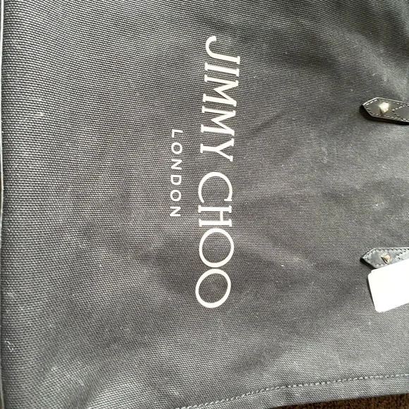 Jimmy Choo Tote Bag Canvas Blk Plain Bag - Picture 4 of 7